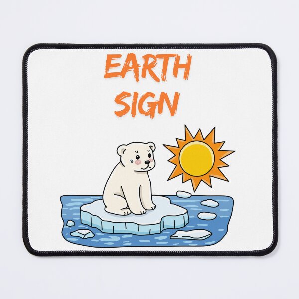 Item preview, Earth Sign Climate Change Polar Bear Illustration - Global Warming Graphic designed and sold by GraphixByHub.
