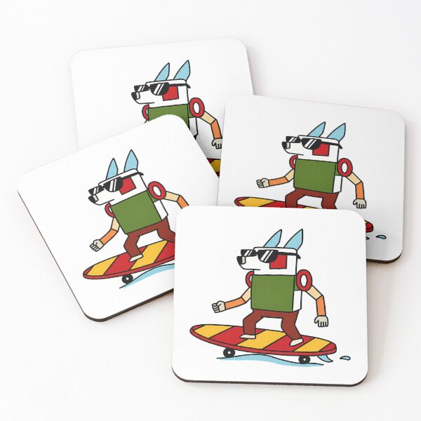 Item preview, Surfing Beach Dog designed and sold by BlockyBeasts.