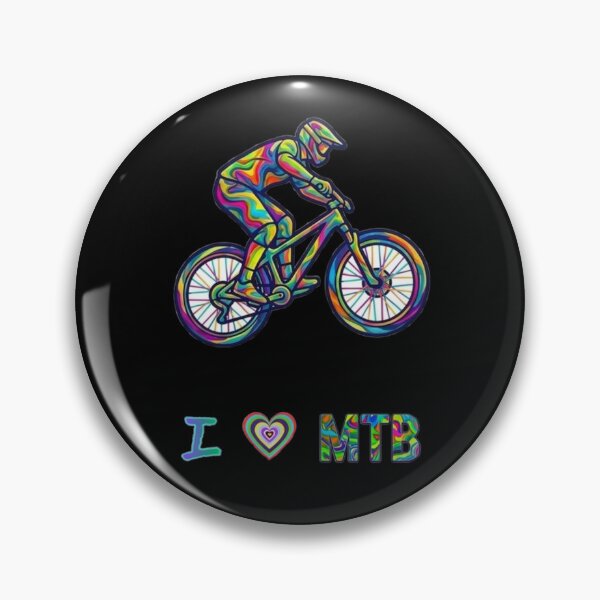 Item preview, I Love MTB Colorful Trippy Art designed and sold by Stefanrajzer.