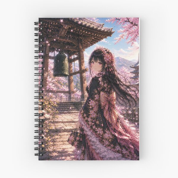 Item preview, Sakura Bell Tower designed and sold by Hidden Japan Coloring Book.