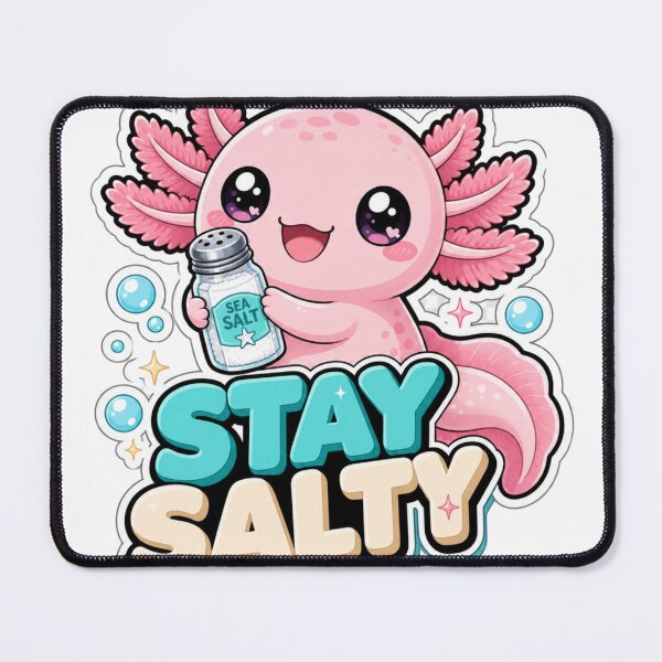 Item preview, Stay Salty Axolotl Kawaii Saying designed and sold by BoosterShop.