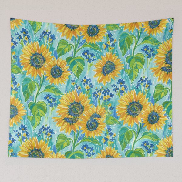 Item preview, Tropical Flower Watercolor Pattern | Sunflower |  Maximalist Design designed and sold by Desolaa_Arts.