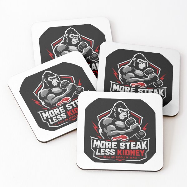 Item preview, More Steak Less Kidney Gorilla designed and sold by silverbackHQ.