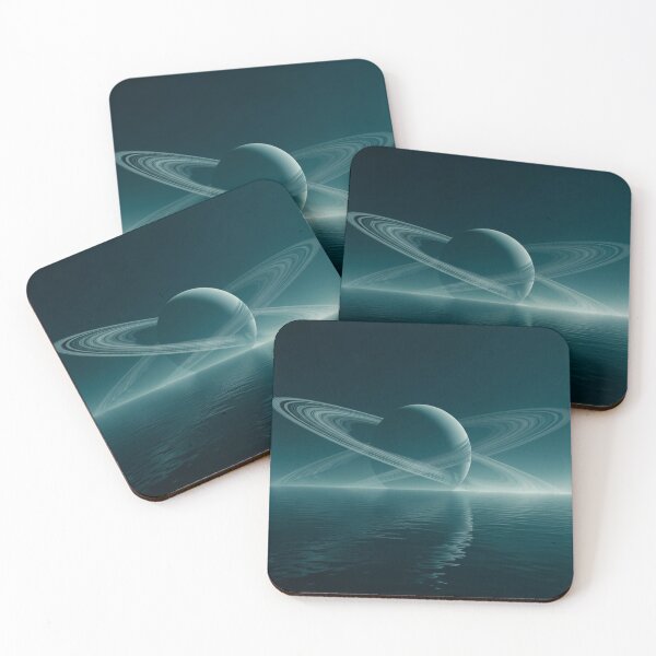 Item preview, Celestial Horizon: Ringed Planet at Sea designed and sold by TheDenimArt.