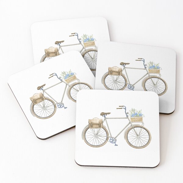Item preview, Watercolor Bicycle With Flower Basket designed and sold by Alisles.