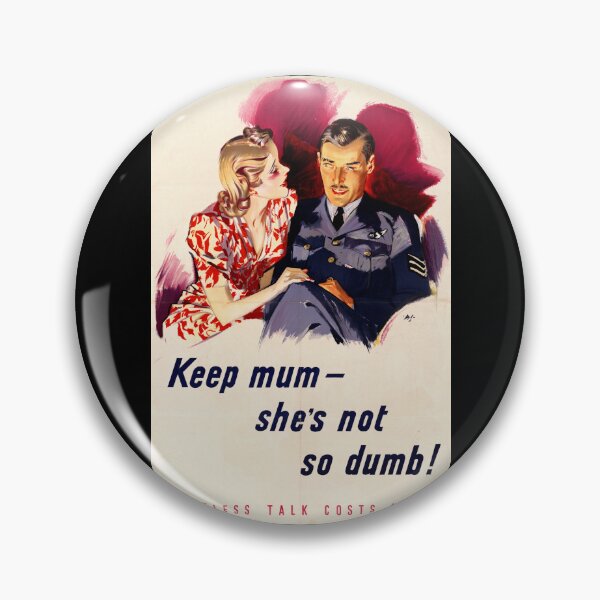 Item preview, Vintage WWII Propaganda Poster | Keep Mum She's Not So Dumb | British Wartime Art | Romantic & Intriguing Design designed and sold by artofuniverse.