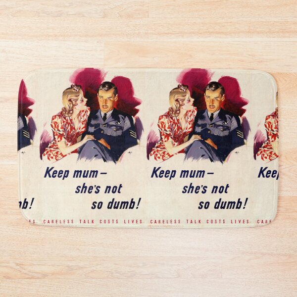 Item preview, Vintage WWII Propaganda Poster | Keep Mum She's Not So Dumb | British Wartime Art | Romantic & Intriguing Design designed and sold by artofuniverse.