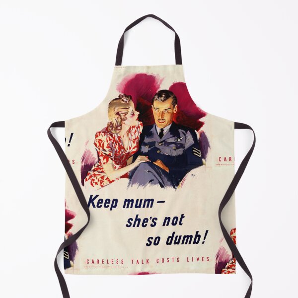 Item preview, Vintage WWII Propaganda Poster | Keep Mum She's Not So Dumb | British Wartime Art | Romantic & Intriguing Design designed and sold by artofuniverse.