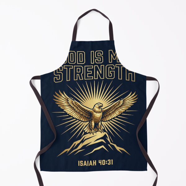 Item preview, God Is My Strength – Golden Eagle Christian Faith Art designed and sold by lindalifepeace.