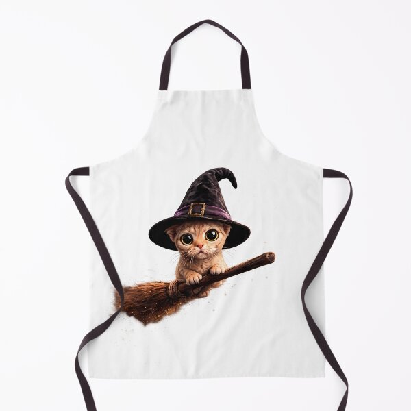 Item preview, Master of Meowgic – Cute Witch Cat Flying on a Broomstick designed and sold by GGAUL.
