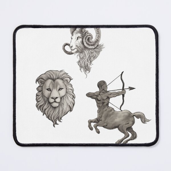 Item preview, Fire Zodiac Signs Bundle | Aries, Leo & Sagittarius Pencil Drawing designed and sold by ManiPopi998877.