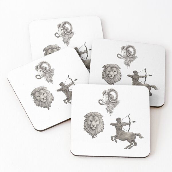 Item preview, Fire Zodiac Signs Bundle | Aries, Leo & Sagittarius Pencil Drawing designed and sold by ManiPopi998877.