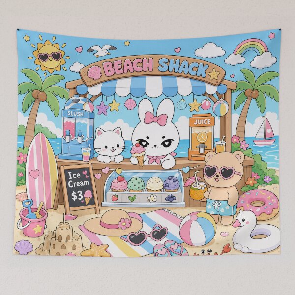 Item preview, Kawaii Beach Shack Summer Treats designed and sold by kokoriiland.
