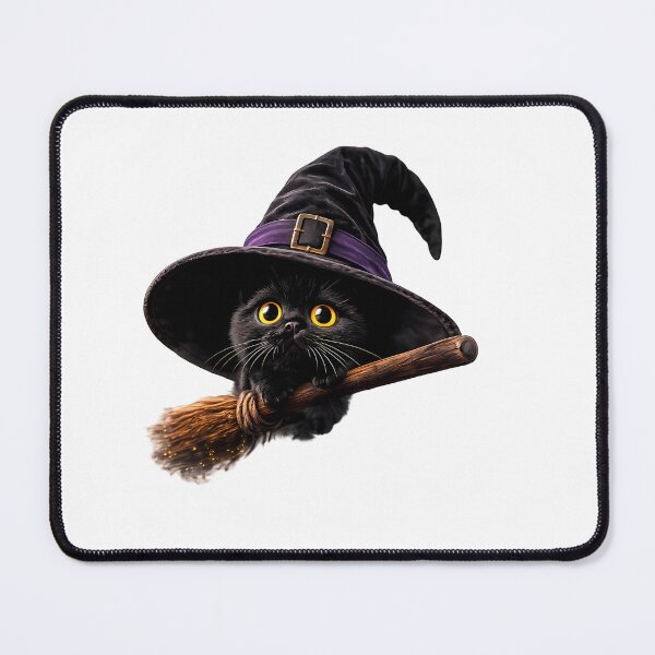 Item preview, Master of Meowgic – Cute Witch Cat Flying on a Broomstick designed and sold by GGAUL.