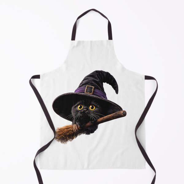 Item preview, Master of Meowgic – Cute Witch Cat Flying on a Broomstick designed and sold by GGAUL.