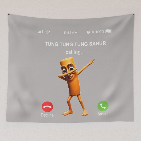 Item preview, Tung Tung Tung Sahur Calling Funny Fishing Dad Dance designed and sold by GreggRoss.