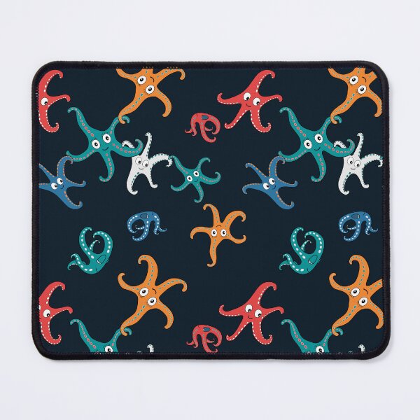 Item preview, dancing starfish - black background designed and sold by Galoux-Pattern.