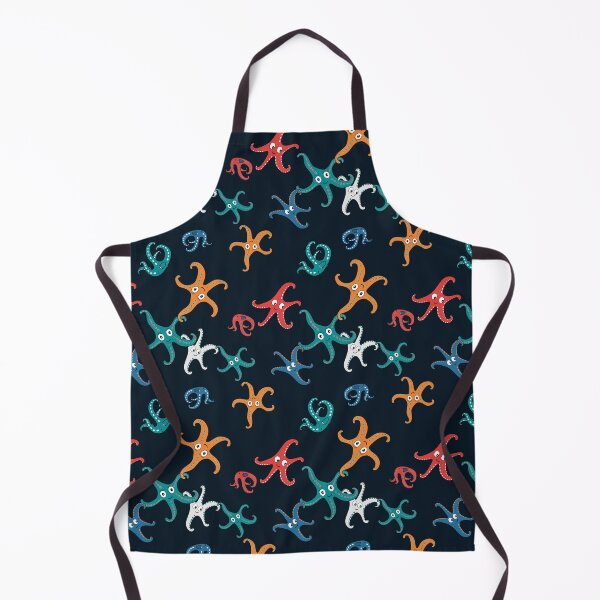 Item preview, dancing starfish - black background designed and sold by Galoux-Pattern.