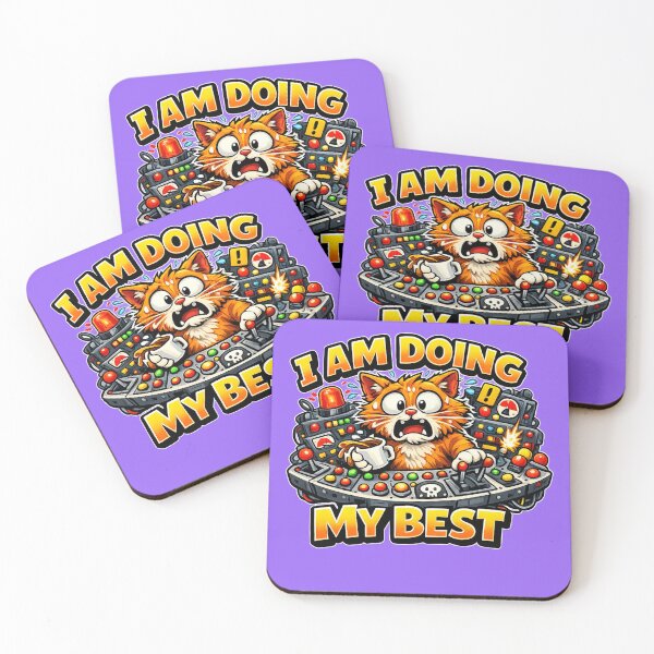 Item preview, I Am Doing My Best Stressed Cat designed and sold by Cosmos Creative Studios.