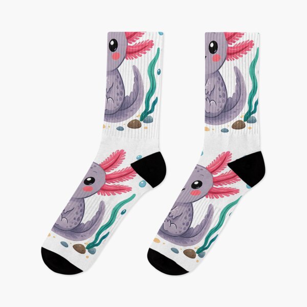 Item preview, Cute Pink Axolotl Floral Kawaii Design designed and sold by R-B-Colors.