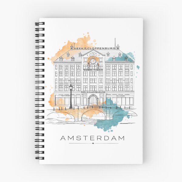Item preview, Amsterdam Madame Tussauds Watercolor Architecture Sketch designed and sold by MnV-Resonance.