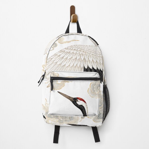 Item preview, Traditional Korean Crane and Clouds Illustration | White Background Folk Art designed and sold by K-Tradition.