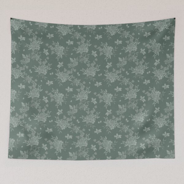 Item preview, Winter Watercolor monochrom Floral Woodland Botanical Fabric designed and sold by Designs by christel_treiber.