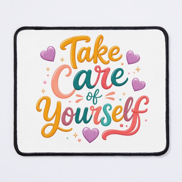 Item preview, Take Care Of Yourself | Colorful Self Love Motivational Quote Art designed and sold by Dulxoz.