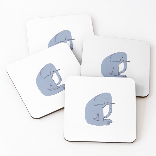 Item preview, Blue elephant sitting designed and sold by Archived by Vic.
