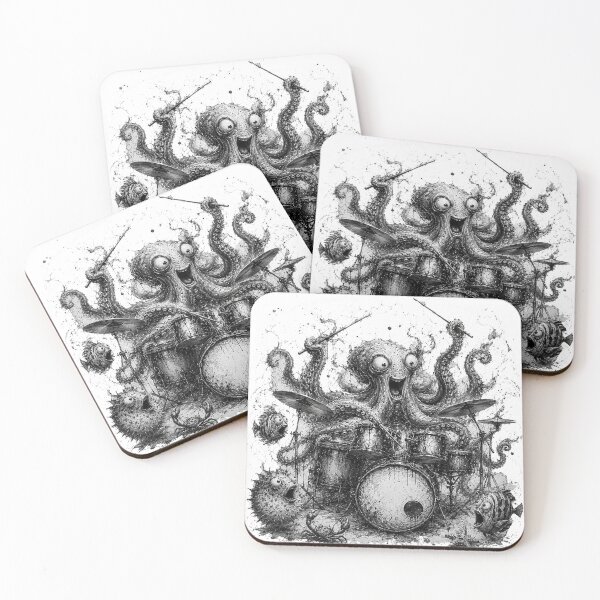 Item preview, **Octopus Drummer’s Chaotic Undersea Concert** designed and sold by Sci-fi-2901.