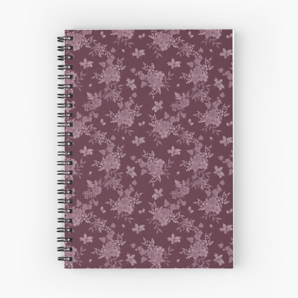 Item preview, Winter Watercolor monochrom burgundy Floral Woodland Botanical Fabric designed and sold by Designs by christel_treiber.