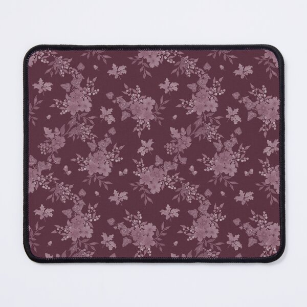 Item preview, Winter Watercolor monochrom burgundy Floral Woodland Botanical Fabric designed and sold by Designs by christel_treiber.