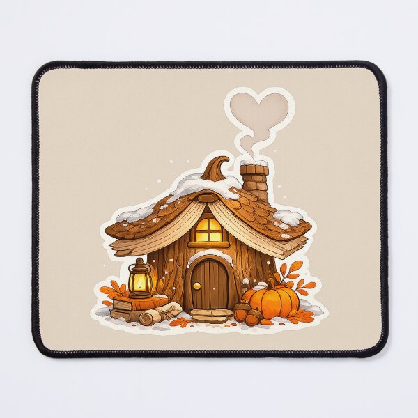Item preview, Cozy Book House with Pumpkin | Cottagecore Autumn Reading Sticker designed and sold by Iras-Art-Corner.