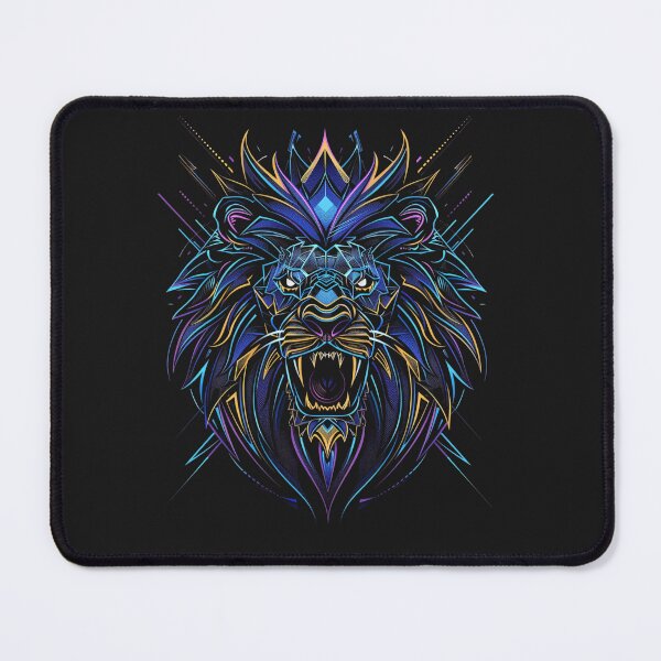 Item preview, Electric Lion Glitch Art – Modern Heraldry & Streetwear Graphic designed and sold by RetroWaveArtCo.