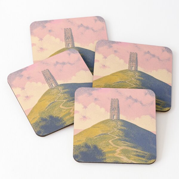 Item preview, Sacred Hill Tower – Glastonbury Tor Vintage Landscape Art designed and sold by Soul Garden Studio.