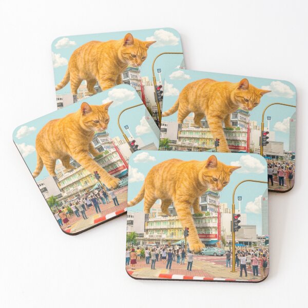 Item preview, Giant Ginger Cat and The Tiny Traffic Jam designed and sold by PorfileJ.