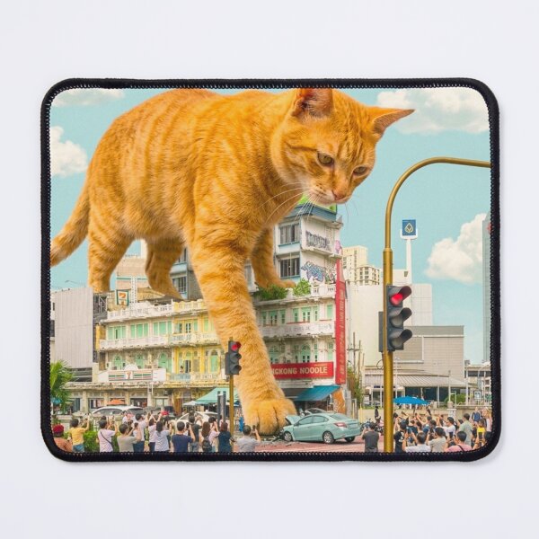 Item preview, Giant Ginger Cat and The Tiny Traffic Jam designed and sold by PorfileJ.