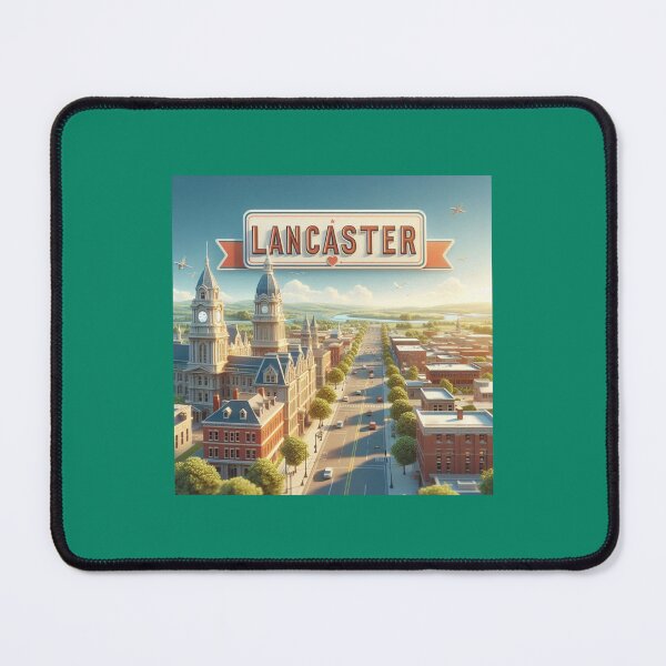 Item preview, Lancaster USA Charming 3D Skyline Label Label Text LANCASTER USA ?? designed and sold by PaintMeWorld.