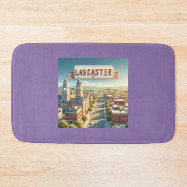 Item preview, Lancaster USA Charming 3D Skyline Label  Label Text  LANCASTER USA ??  designed and sold by PaintMeWorld.