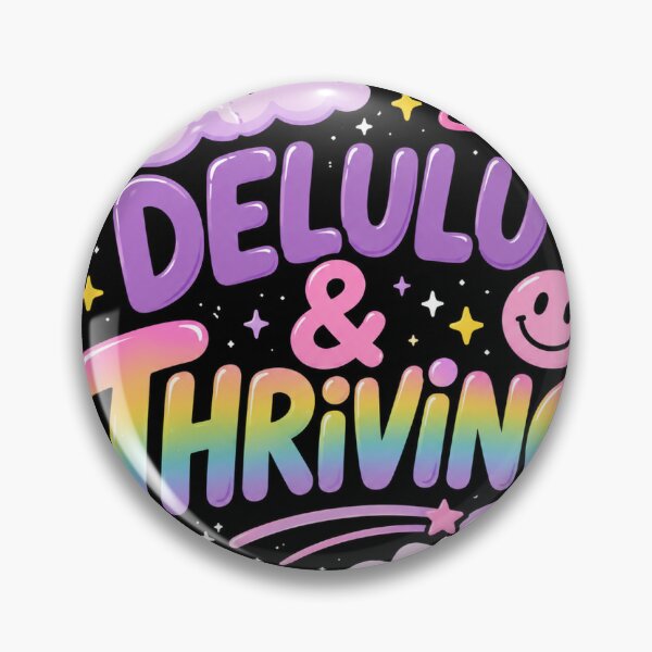 Item preview, Delulu and Thriving Cute Aesthetic Meme Sticker designed and sold by Dropza.