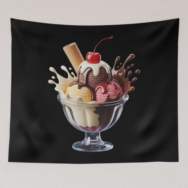 Item preview, Ice Cream Sundae Splash designed and sold by sailorjessiArt.