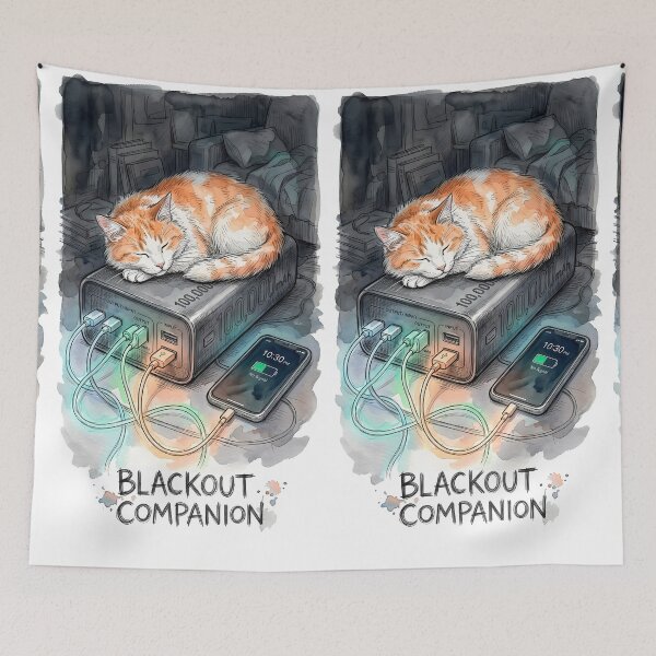 Item preview, Blackout Companion: Cozy Cat and Power Bank designed and sold by SoulPT.