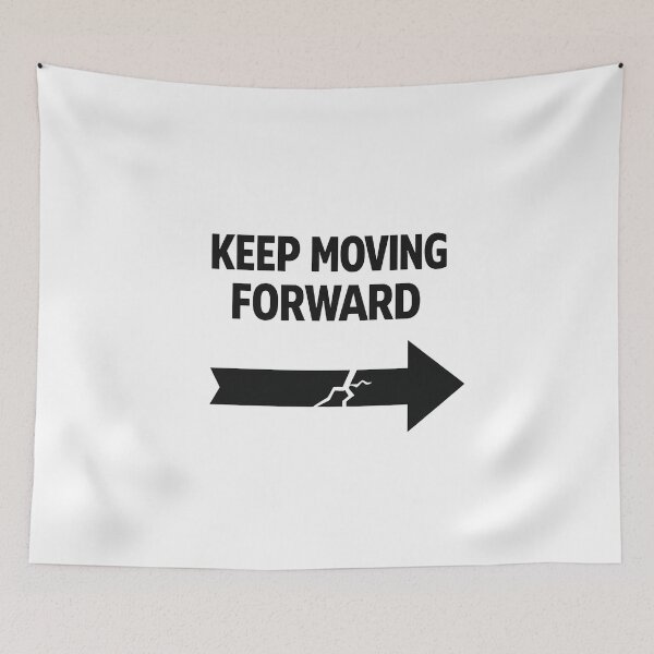 Item preview, Keep Moving Forward | Minimal Arrow Motivation Design designed and sold by Lovestickerco.