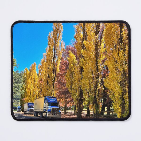 Item preview, Gorgeous golden poplars, autumn leaves and trucks designed and sold by FranWest.