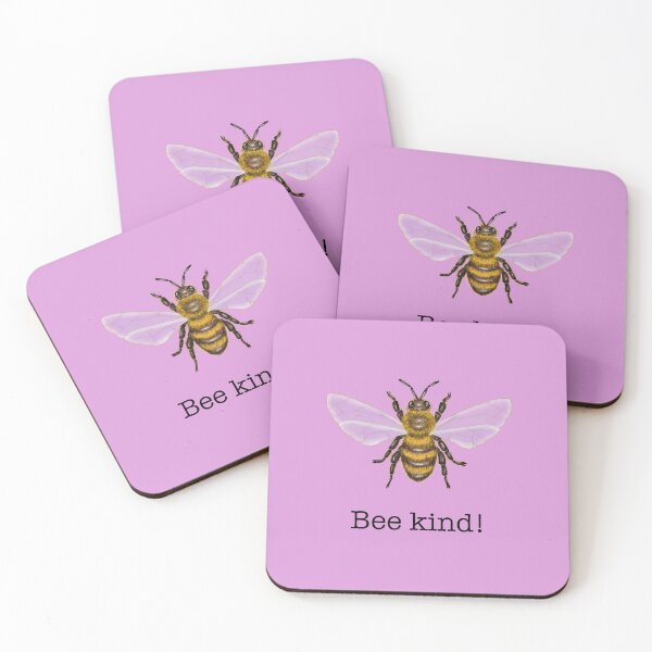 Item preview, Bee kind- bee hand drawn with the request to be kind designed and sold by Sonja Birkelbach.