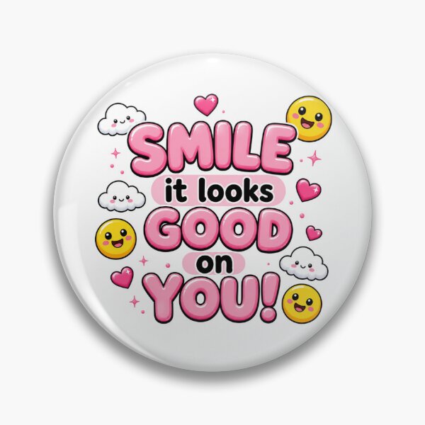 Item preview, Smile It Looks Good On You | Kawaii Pink Positivity Quote Art designed and sold by Dulxoz.