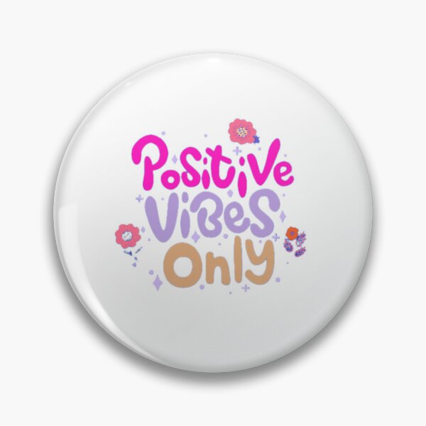 Item preview, Positive Vibes Only Colorful Typography | Inspirational Floral Quote Design designed and sold by PixelVibe Art.