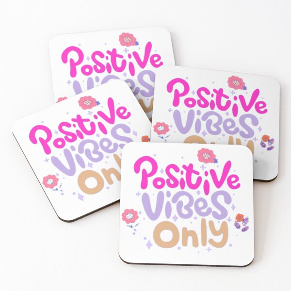 Item preview, Positive Vibes Only Colorful Typography | Inspirational Floral Quote Design designed and sold by PixelVibe Art.