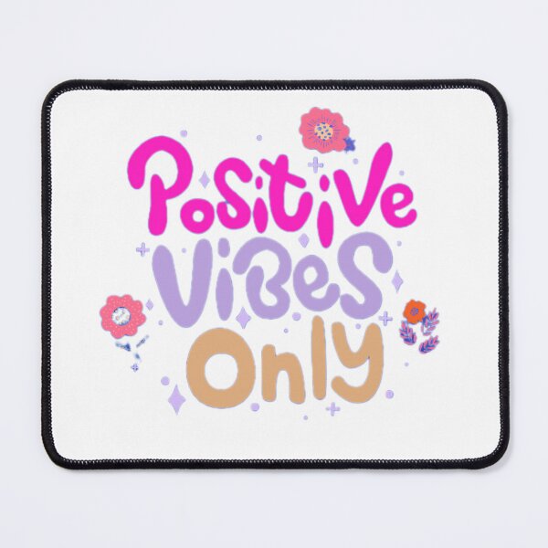 Item preview, Positive Vibes Only Colorful Typography | Inspirational Floral Quote Design designed and sold by PixelVibe Art.