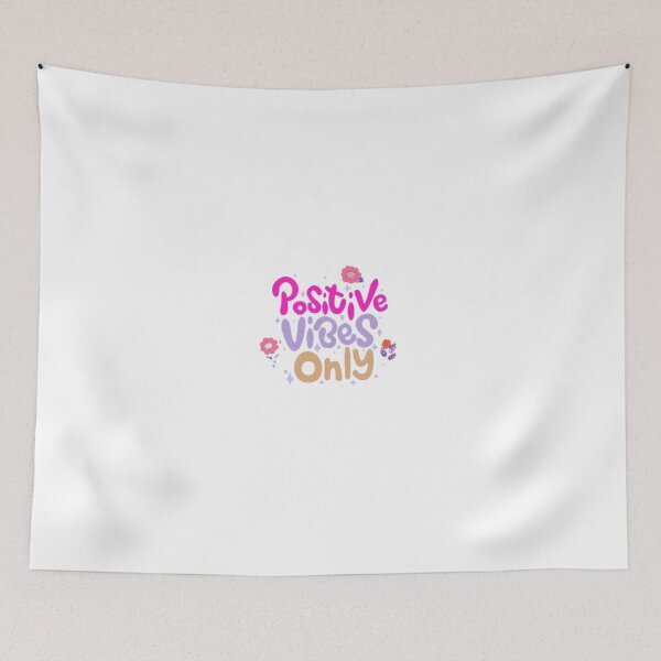 Item preview, Positive Vibes Only Colorful Typography | Inspirational Floral Quote Design designed and sold by PixelVibe Art.